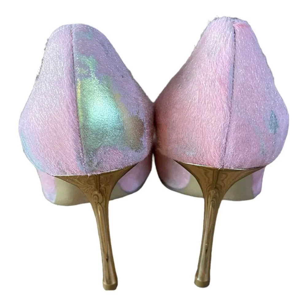 Escada Pink and Gold Barbie Heels - Picture 6 of 15